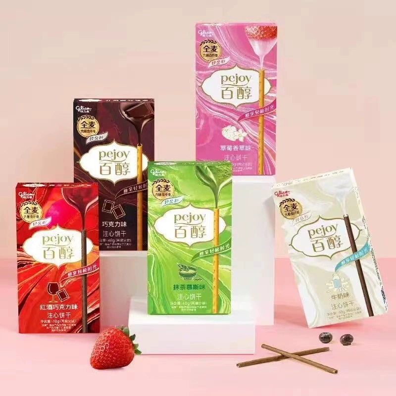 Палочки-печенье Glico Pocky 48г, шоколадные, в коробке, закуска, снеки для магазинов и супермаркетов