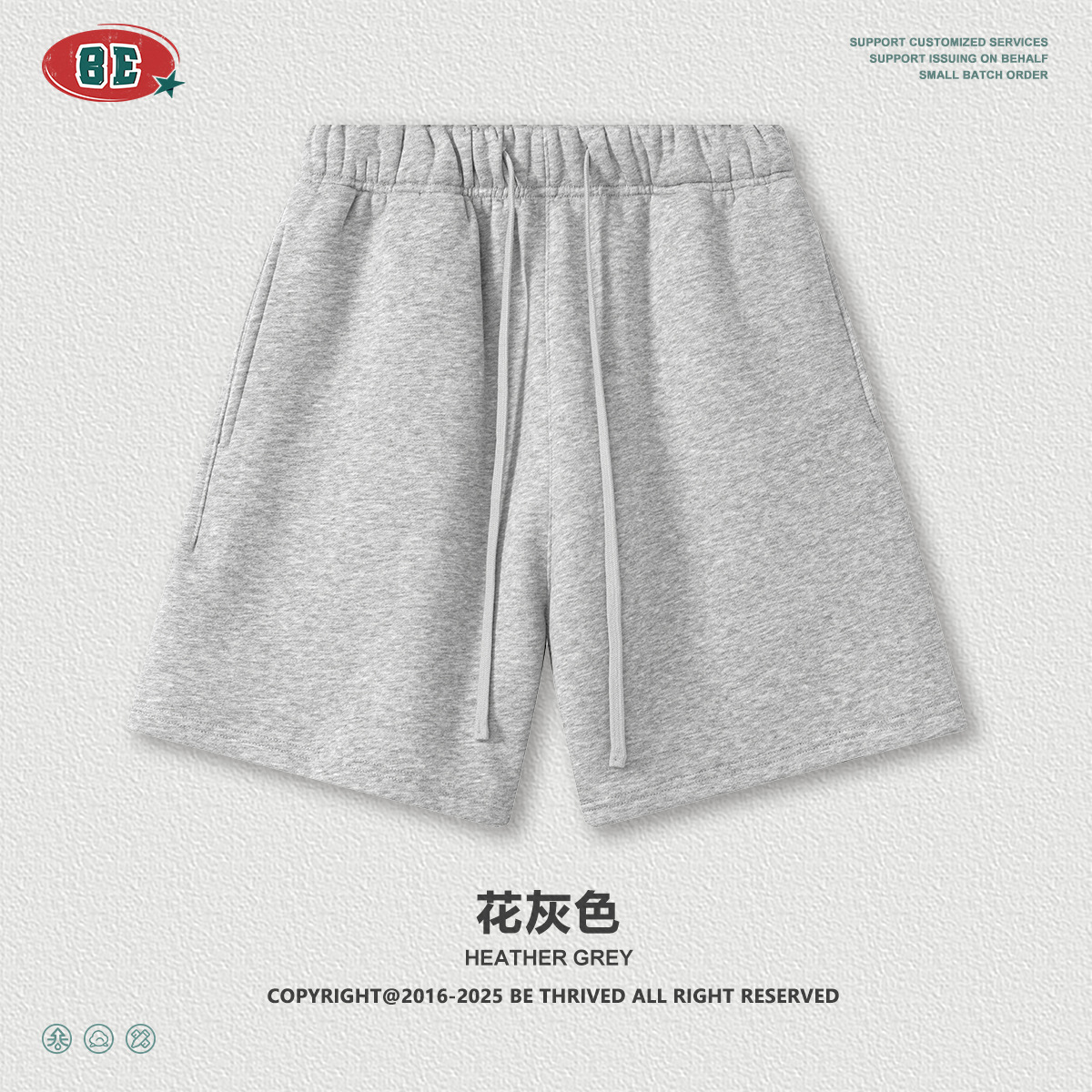 Be Hombres| Otoño y invierno estilo americano marca de moda básica suelta sombrero y camiseta casual de lana recta pantalones cortos set hombre