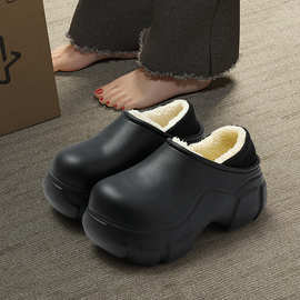 新款EVA时尚棉拖鞋女秋冬季保暖加绒加厚包跟室内外防滑包头棉鞋