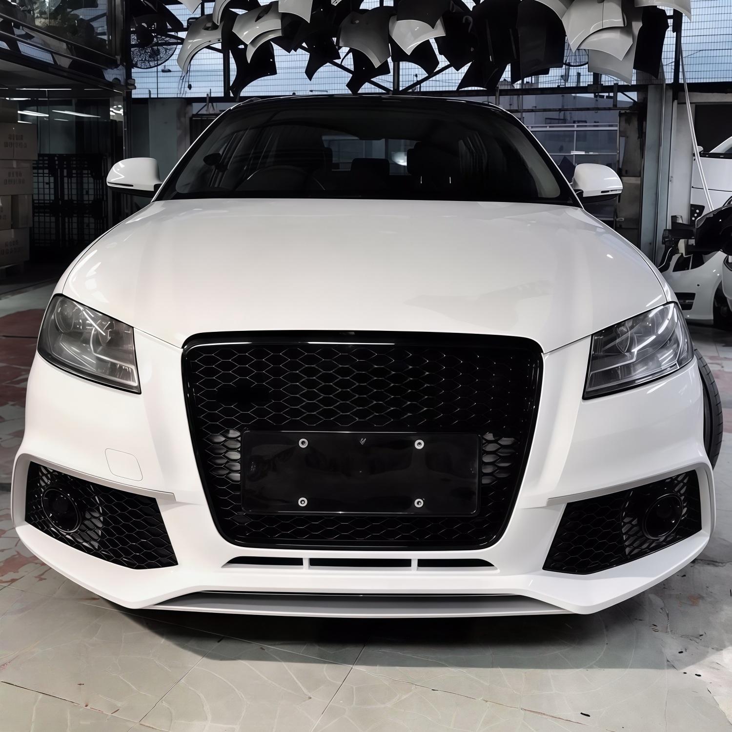 The Old Model from 09-12 Is Suitable for Audi A3 Modification and Upgrade to Rs3 Front Bumper with Large Surround Including Grille and Front Bumper