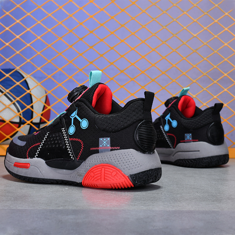 Sapatos de basquete para crianças mesh respiráveis antiderrapante_voghion.com