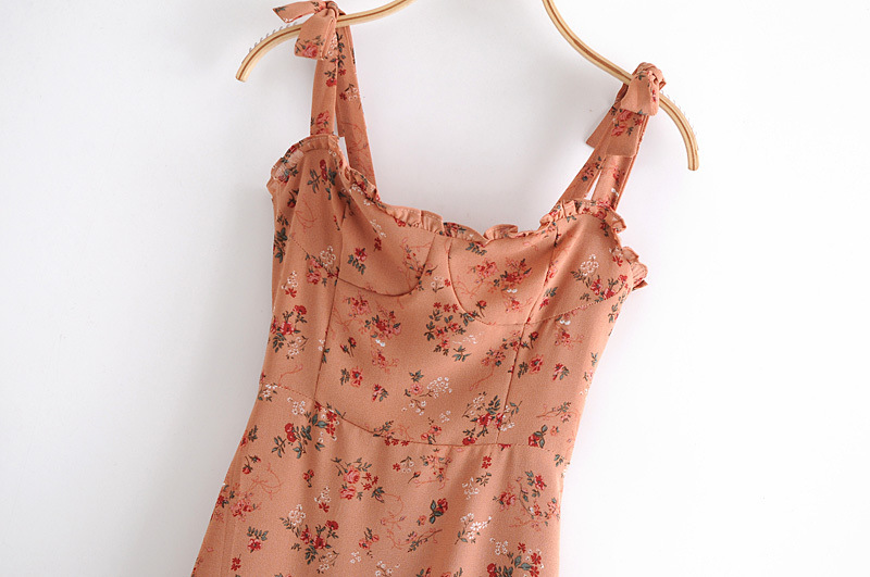 Floral Print Slim Strap Dress NSAM20622
