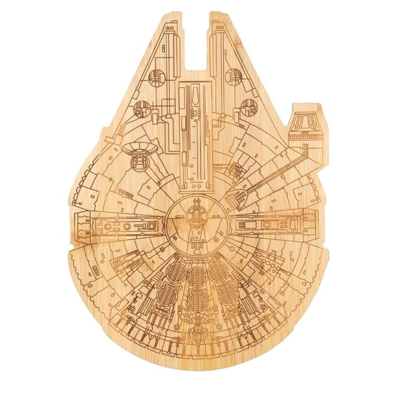 Transfronterizo bambú Star Wars tablero de corte de madera tallado tablero de corte de madera sólida dibujos animados Navidad