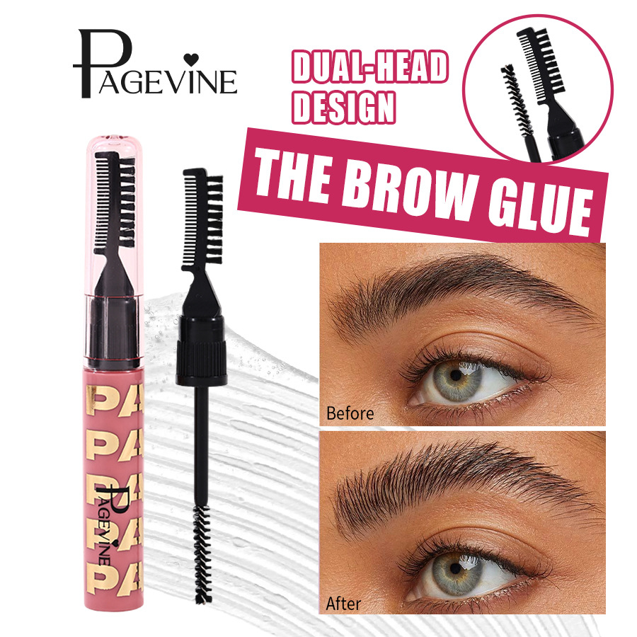 PAGE VINE maquillaje impermeable a prueba de sudor, lápiz de cejas duradero de alta calidad, cepillo de cera de cejas, comercio exterior image 12