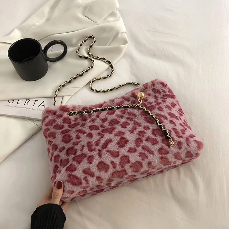 Nuevo Bolso De Gran Capacidad Con Estampado De Leopardo Peludo De Un Solo Hombro Al Por Mayor Nihaojewelry display picture 13