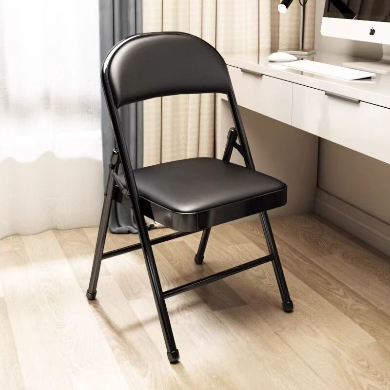 Installation-Free Folding Chair, Double-Layer Sponge Computer Chair, Comfortable Office Chair, Conference Chair, Long-Sitting Training Chair, Mahjong Chair