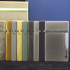 BD313 classic ultra-thin statement fire grinding wheel lighter steel tone crisp tone inflatable soft fire lighter wholesale cross-border