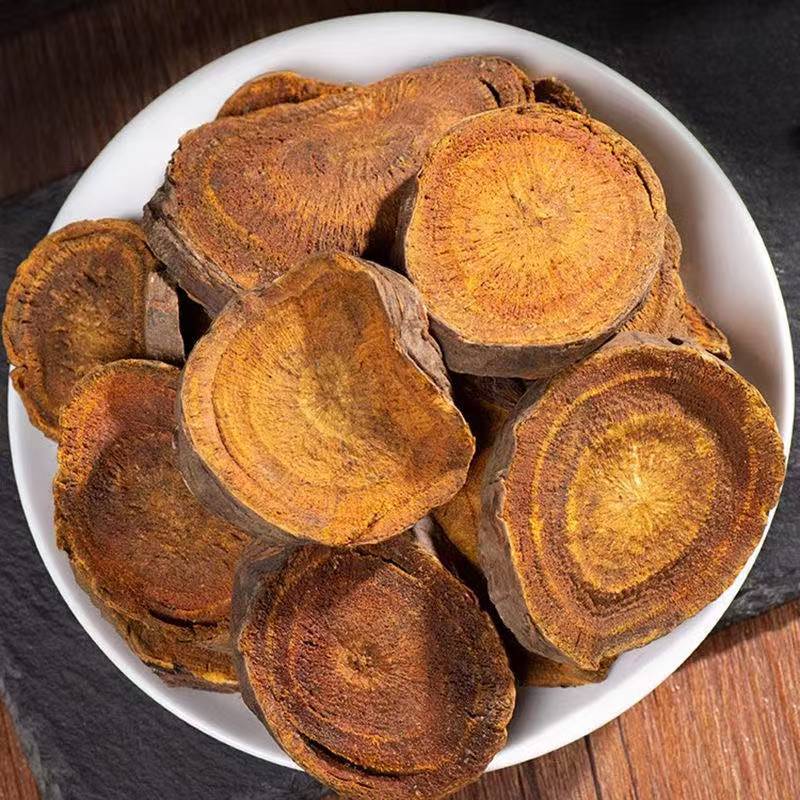 Da Huang Slices (Rheum palmatum) — Dried Rhubarb Root Decoction Pieces, Sichuan Origin 500g preparation