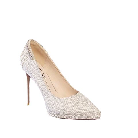 2025 new high-heeled shoes for women, silver waterproof platform, stiletto heels, versatile nightclub, versatile dress shoes, catwalk style and trendy