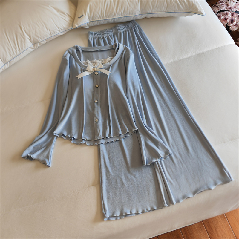 8632#(가슴 패드 포함) 슈트 블루 아일랜드 벨벳