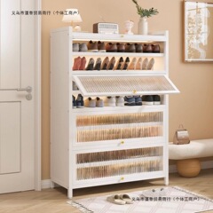钢制加厚鞋柜家用多层翻盖收纳柜落地鞋架超高鞋柜防尘架入户鞋柜