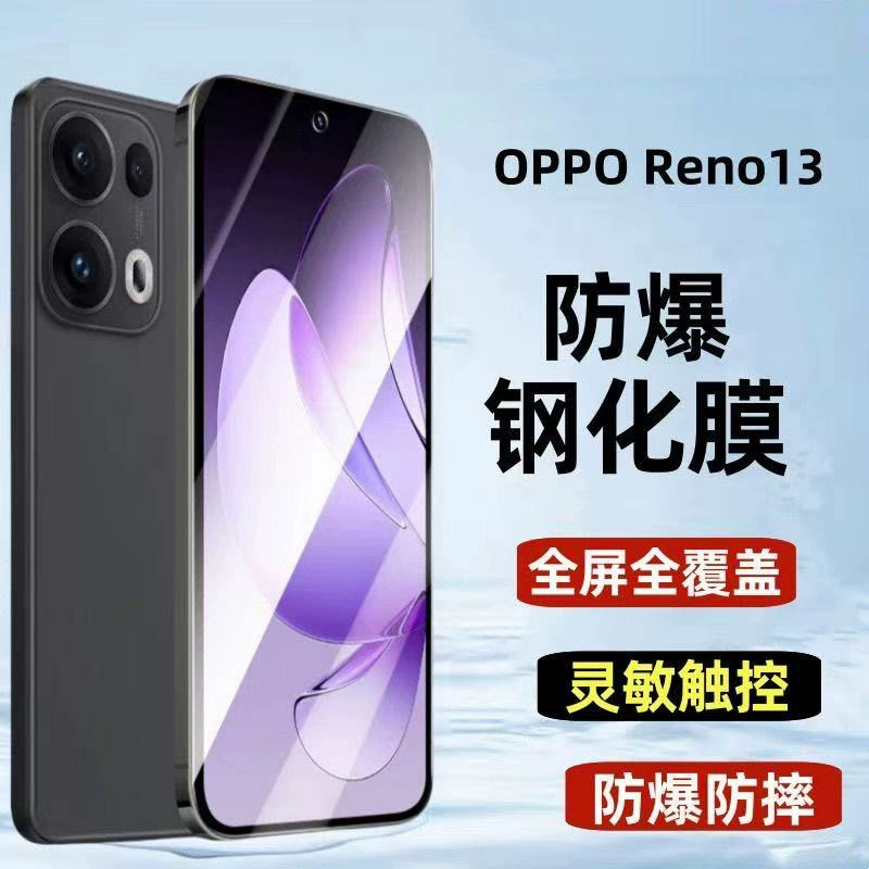 Подходит для OPPO Reno13 полноэкранная закалённая плёнка, высокоразрешающая анти-шпион полная клеевая плёнка для RENO13PRO, защитная плёнка для объектива