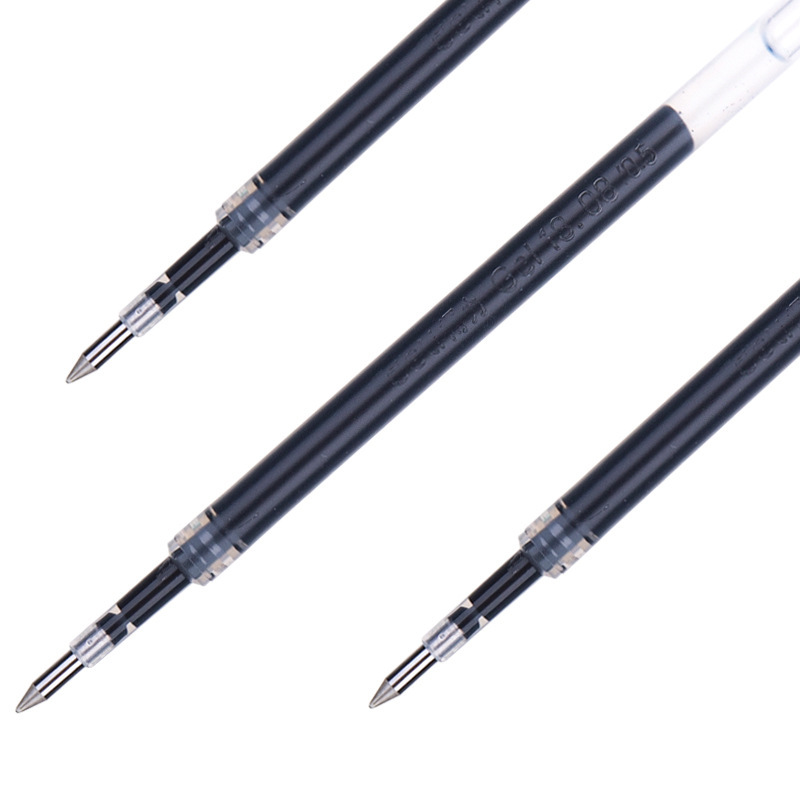 有力文房具中性ペン交換芯S206子弾頭スプリングヘッド0.5mm黒色青色赤色押しペン芯|undefined