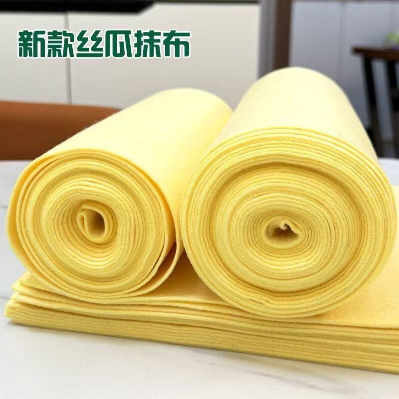 网红款黄色加厚丝瓜抹布家用厨房吸水沾油不吸油洗碗不掉毛百洁布|undefined