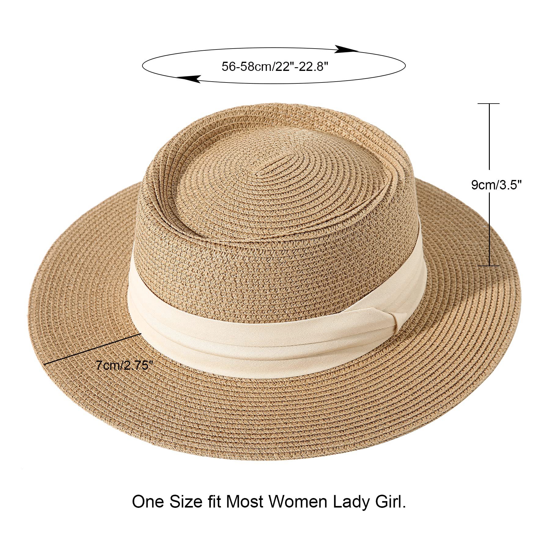 1219g Weight Sun Hat Hats Type Outdoor, Beach Occasion Straw Material Solid Color Pattern Spring&Summer Season Women's Gender Basic, Hawaiian, Vacation Style Short Brim Rim Women's Basic Hawaiian Vacation Solid Color Short Brim Sun Hat 2