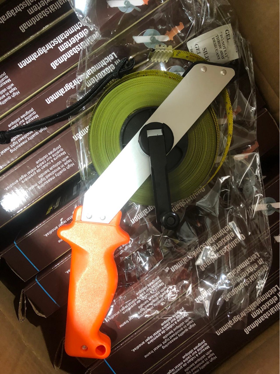 高品质保障推荐 精度准确手枪式钢架尺 钢卷尺 出口欧洲款式