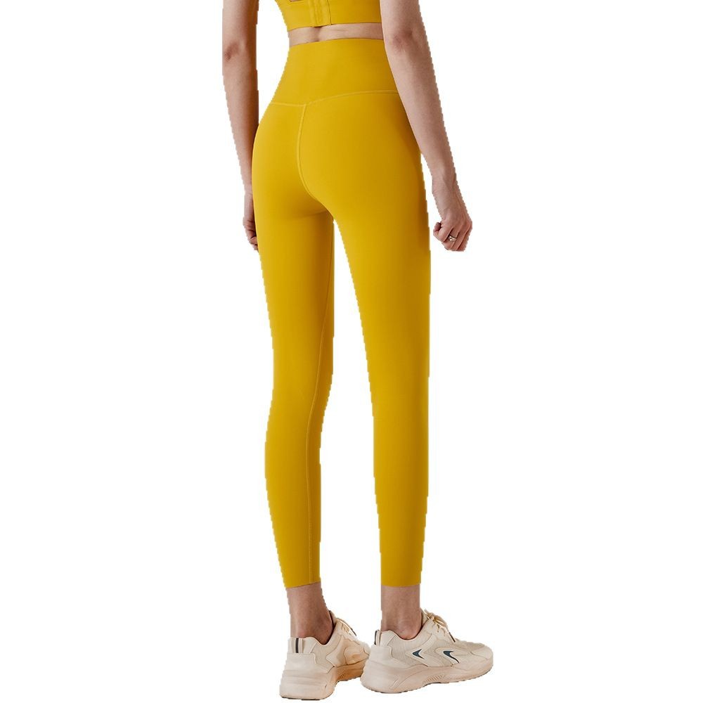 New High Waist Belly Tinker Yoga Pants Anti-curling Jelly Gel Sports Outer Wear Hip-lifting Fitness Pants Yoga Clothing Women's Summer