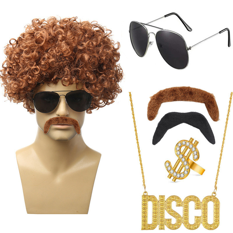 라이트 그레이 + 선글라스 링 다크 브라운 수염 DISCO