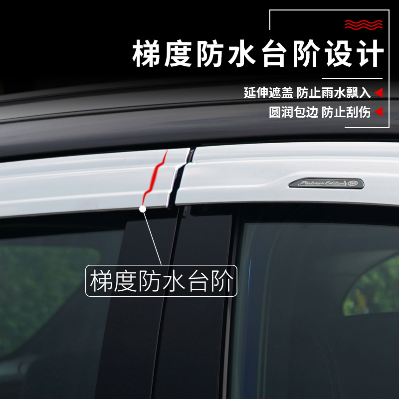 Tenxinrui es adecuado para Nissan Qashqai platino lluvia escudo ventana lluvia ceja lluvia escudo modificado accesorios exteriores del coche