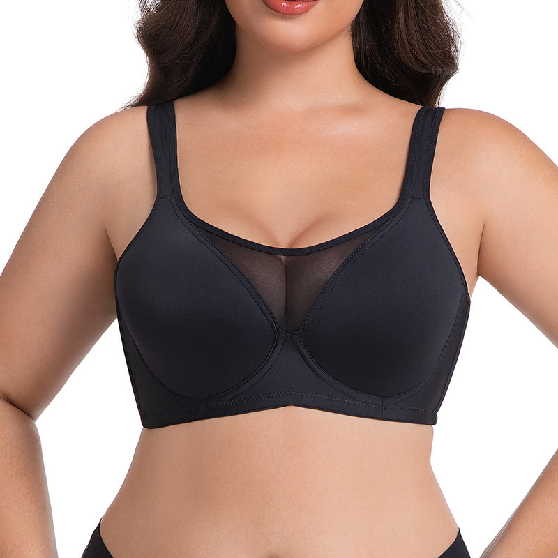Cross-Border European and American Style Plus-Size Wireless Bandeau Bra, Simple Push-Up Breathable Single-Layer Large Cup Knitted Bra Cross-Border European and American Style Plus-Size Wireless Bandeau Bra, Simple Push-Up Breathable Single-Layer Large Cup Knitted Bra