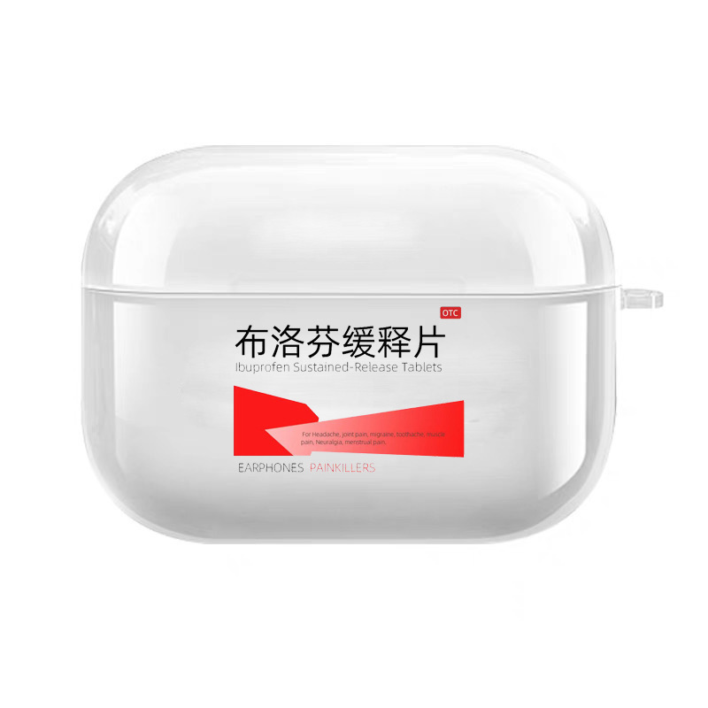 The New Pattern Is Suitable for Apple Pro2 Earphone Protective Cover, Transparent Anti-Fall Earphone Case for 4Th Generation AirPods 1/2 Generation