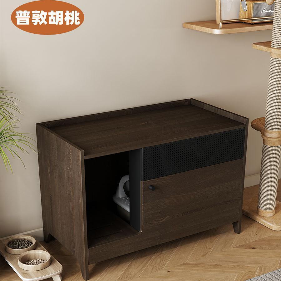 Pudong Walnut(마스터 설치)에는 어울리는 고양이 배변 상자와 모래 필터 상자가 함께 제공됩니다.