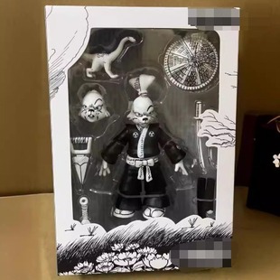 动漫手办 宫本兔 黑白版 模型玩具7寸手办可动人偶-阿里巴巴