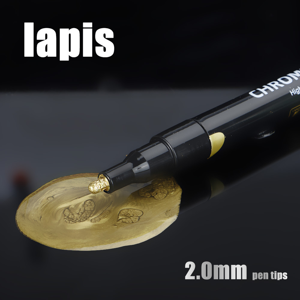 Espejo de color metálico cromado lápiz de pintura brillante modelo diy pintura reposición de color lápiz impermeable al por mayor