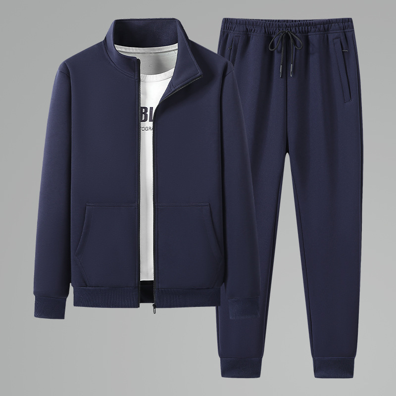 Pareja de vestir de otoño Cardigan, camiseta, calzoncillos, un juego de algodón casual versátil, camiseta deportiva, pies de negocios casual