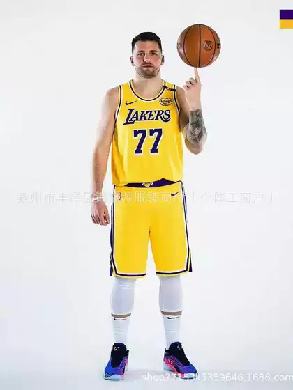 New Lakers Jerseys of Luka Doncic, Kyrie Irving, Klay Thompson, and Lebron James for Export