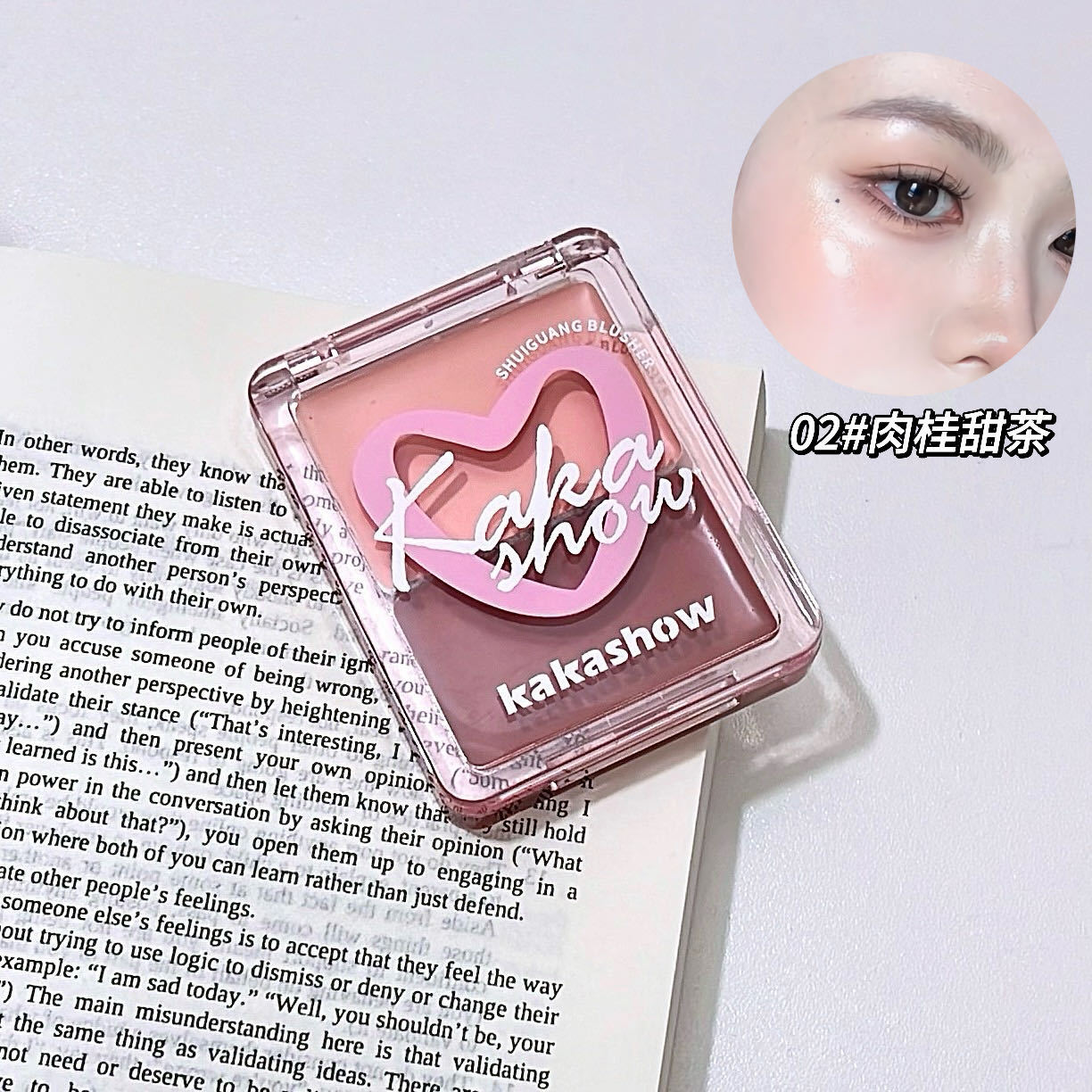 kakashow blush natural expansión tierna sensación de atmósfera coreana barata blush brillante brillante maquillaje