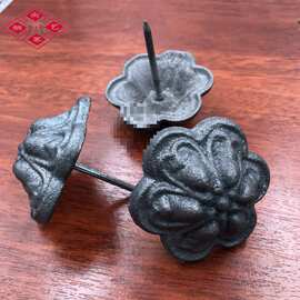 仿具铜配件新中式大门铸铁梅花钉古典炮钉帽钉装饰钉铁钉鼓钉