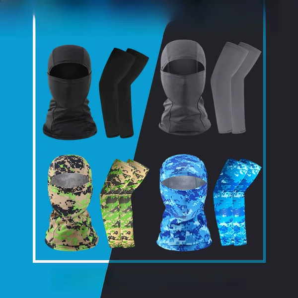 Amazon Cross-border New Outdoor Sunscreen Ice Silk Sleeve Breathable High Elastic Multifunctional Riding Mask Headgear Combination