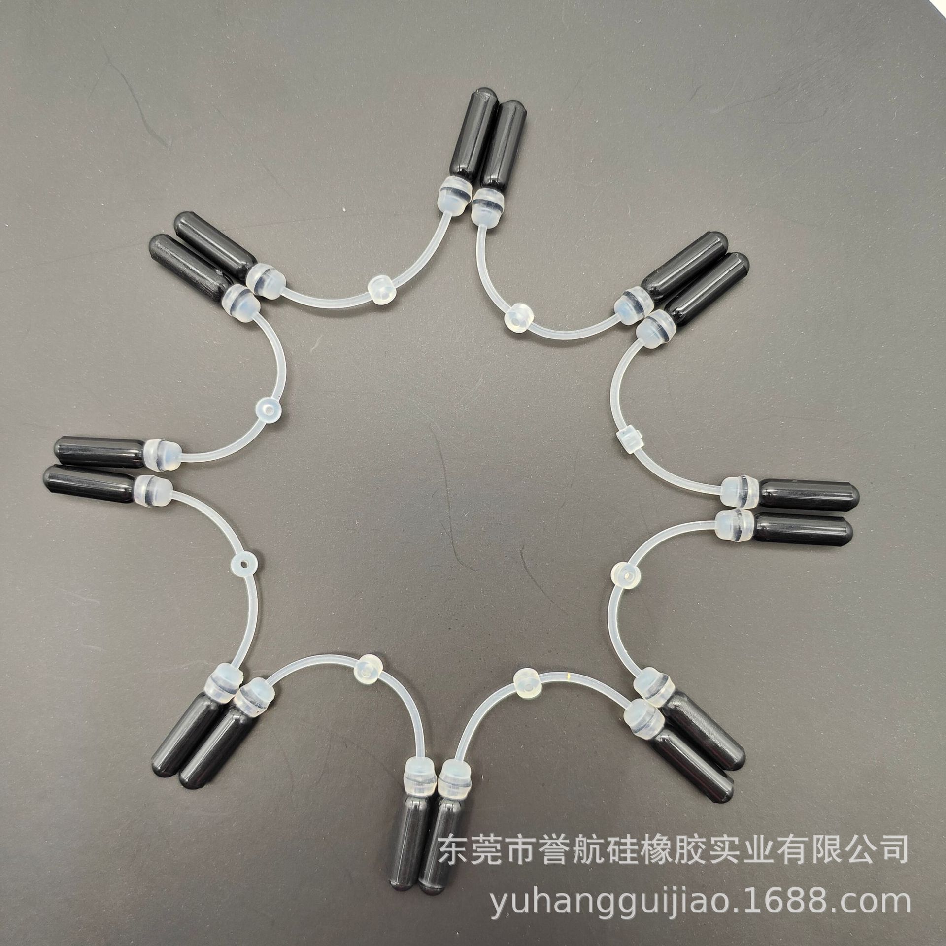 硅胶响珠高韧性不易断硅胶丝胡须佬路亚小配件户外垂钓厂家供应