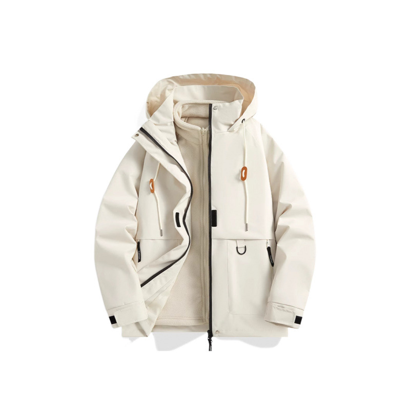 2024 [Chaqueta de moda de moda para mujer tres en uno a prueba de viento e impermeable chaqueta exterior de dos piezas para exteriores
