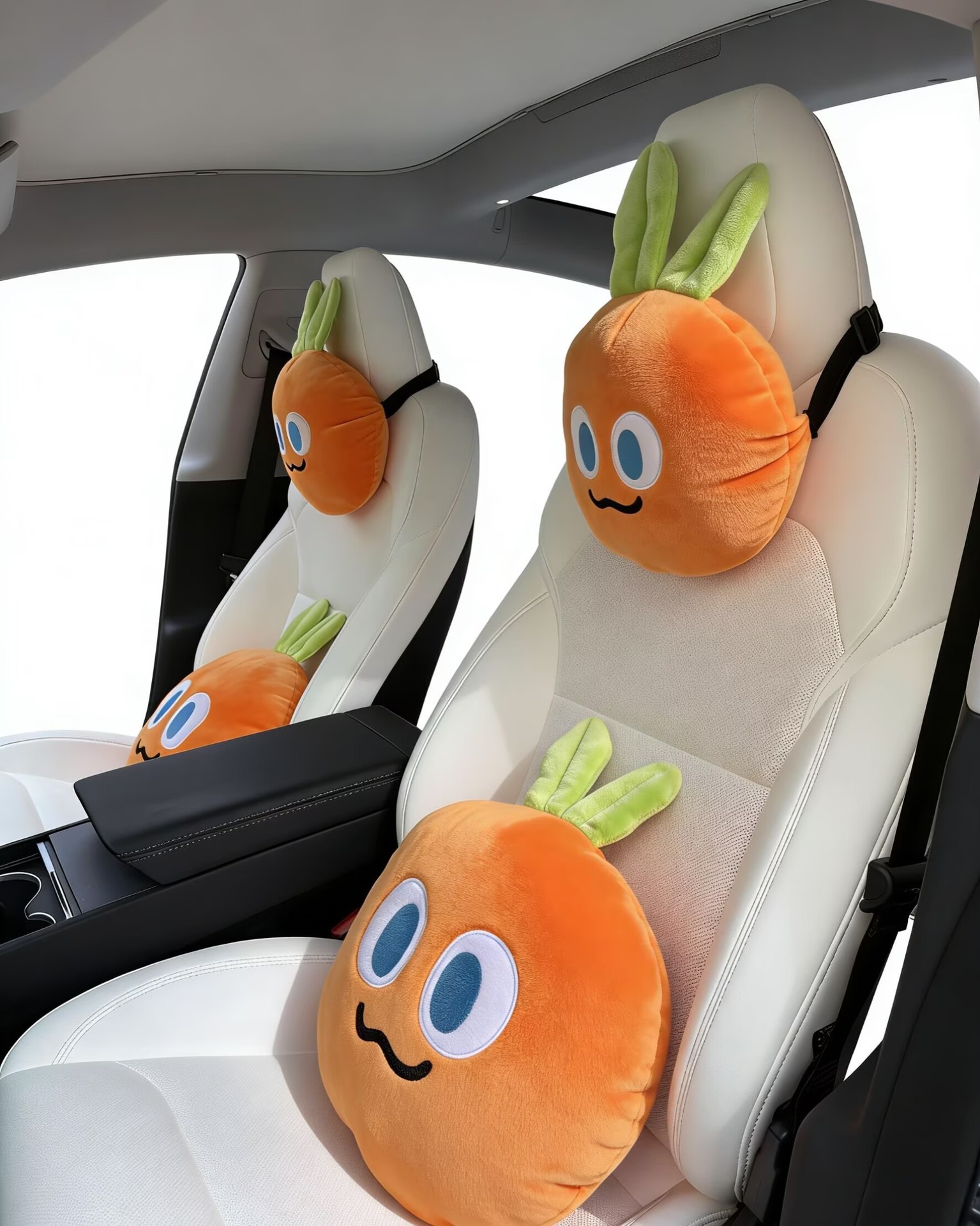 Car headrest cartoon plush toy, Mayday merchandise, cute decorative pillow, car headrest and neck pillow