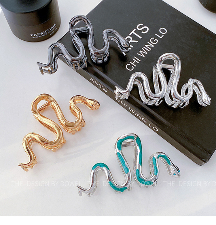 Ins Style Snake Alloy Hollow Out Hair Claws display picture 1