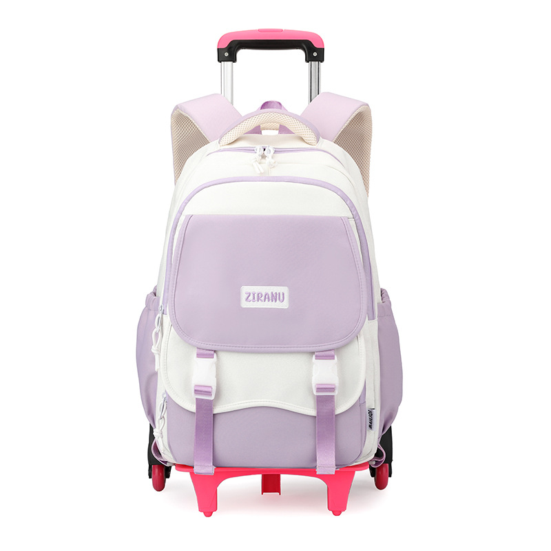 2024 nueva mochila de tirón para niños estudiantes de primaria de gran capacidad estudiantes de secundaria	Bolsa escolar Trolley