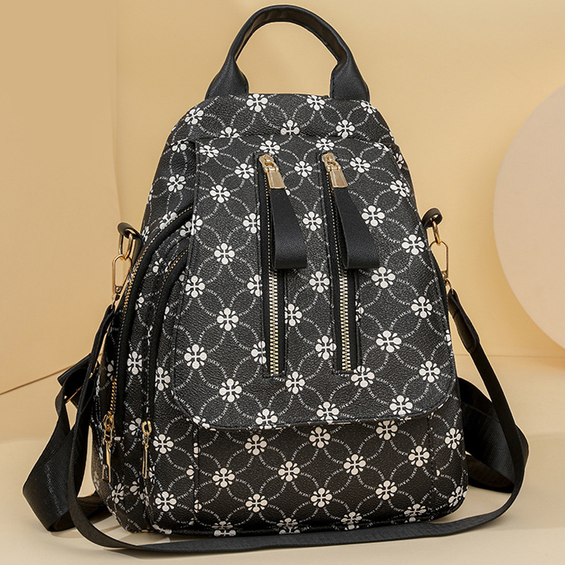 Mochila para mujer 2024 nueva moda coreana moda multiusos mochila pequeña gran capacidad todo-fósforo cuero suave bolso de hombro para mujer