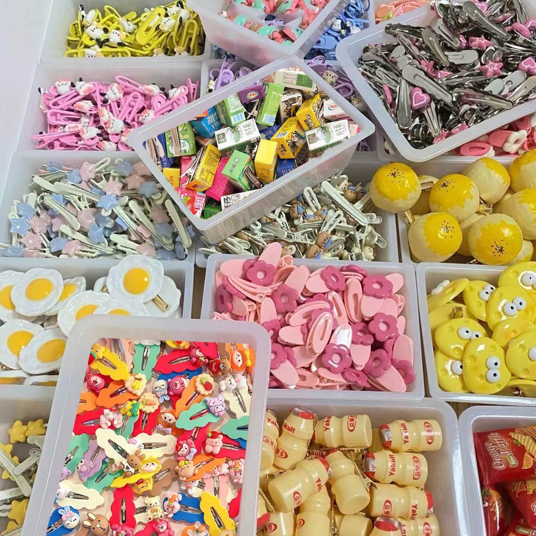 Street Vendor Accessories, Hair Clips, One-Yuan Small Items, Strawberry Hairpins, Duckbill Clips, Hair Accessories, Popular Online Products, Night Market Wholesale