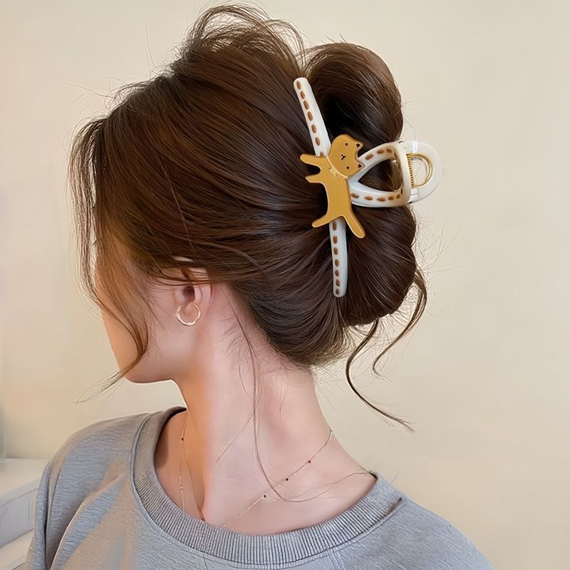 Pinza tiburón cabello estilo coreano elegante resistente gran sujeción​ image 246