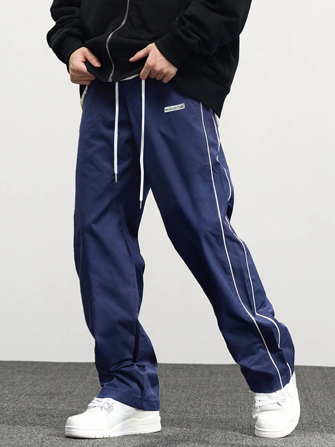 Men's Casual Jogger Pants Retro Style High Street Fashion Trousers_voghion.com