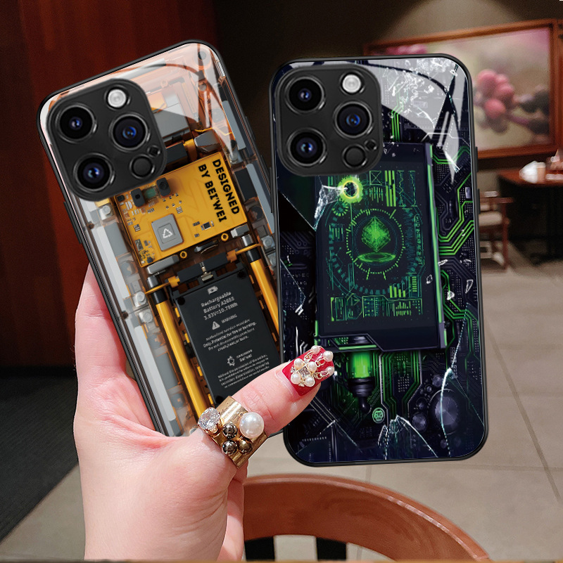 Protective Glass Phone Case For Iphone 17 Pro 15 Pro Max 13 Pro_voghion.com