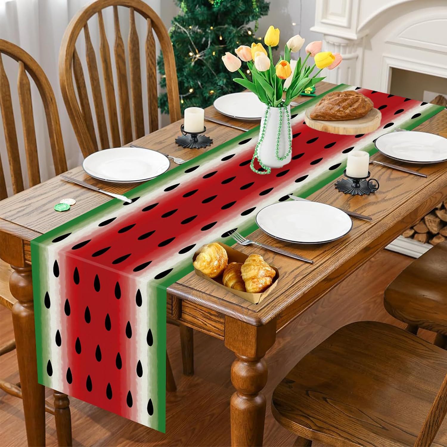 90g Weight Tablecloths Home Textiles & Decor Type Linen Material Letter, Fruit, Flower Pattern Simple Style Style Simple Style Letter Fruit Flower Linen Tablecloths 16