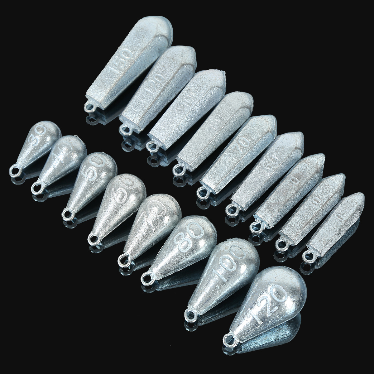 Fishing Dumper Sea Fishing Anti-hanging Bottom Boat Fishing Environmental Protection Rust-free Ring Iron Dumper Iron Weight Galvanized Water Drop Six-sided Iron Dumper