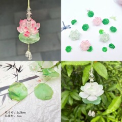 ハスのハスの葉熱収縮片小夜灯花DIYアクセサリーヘアピン髪飾り手作り材料卸売り