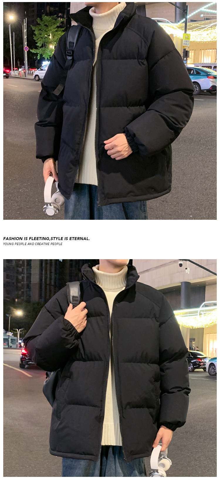 Men's Winter Down Jacket Warm Thickened Padded Coat For Cold Days_voghion.com
