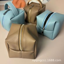 新款小众洗漱包 大容量便携旅行出差收纳包 PU皮软糯化妆品包女