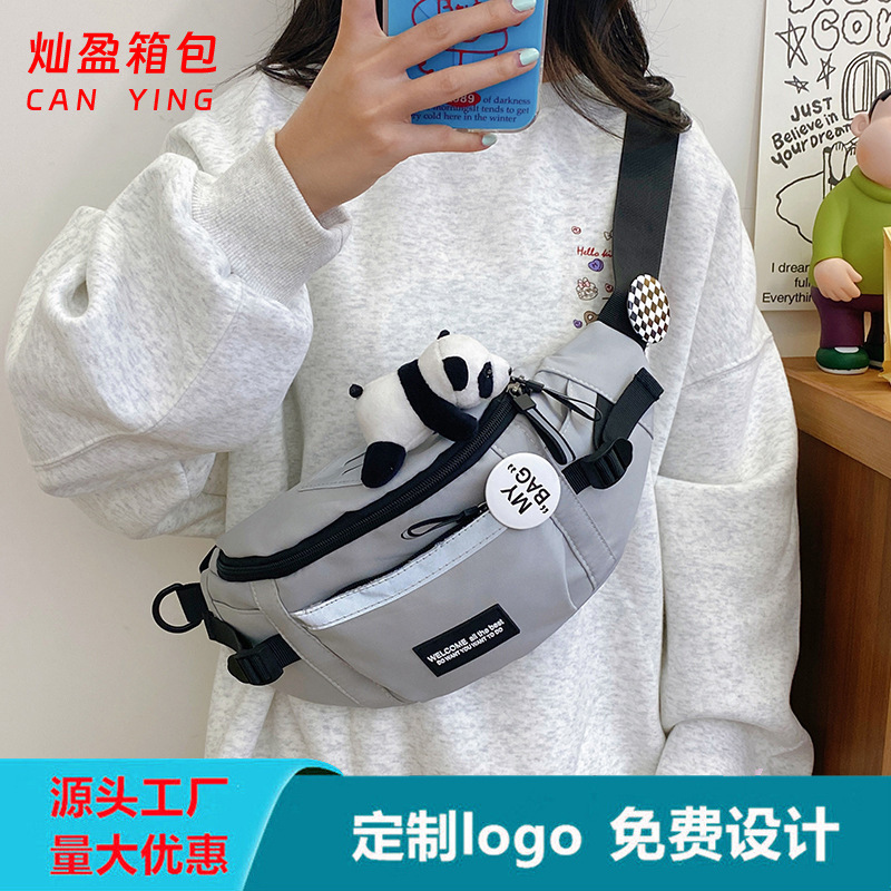 Japanese-Style Workwear Sports Waist Bag for Men, New Casual Versatile Chest Bag for Women, Wholesale Trendy Outdoor Single Shoulder Crossbody Bag
