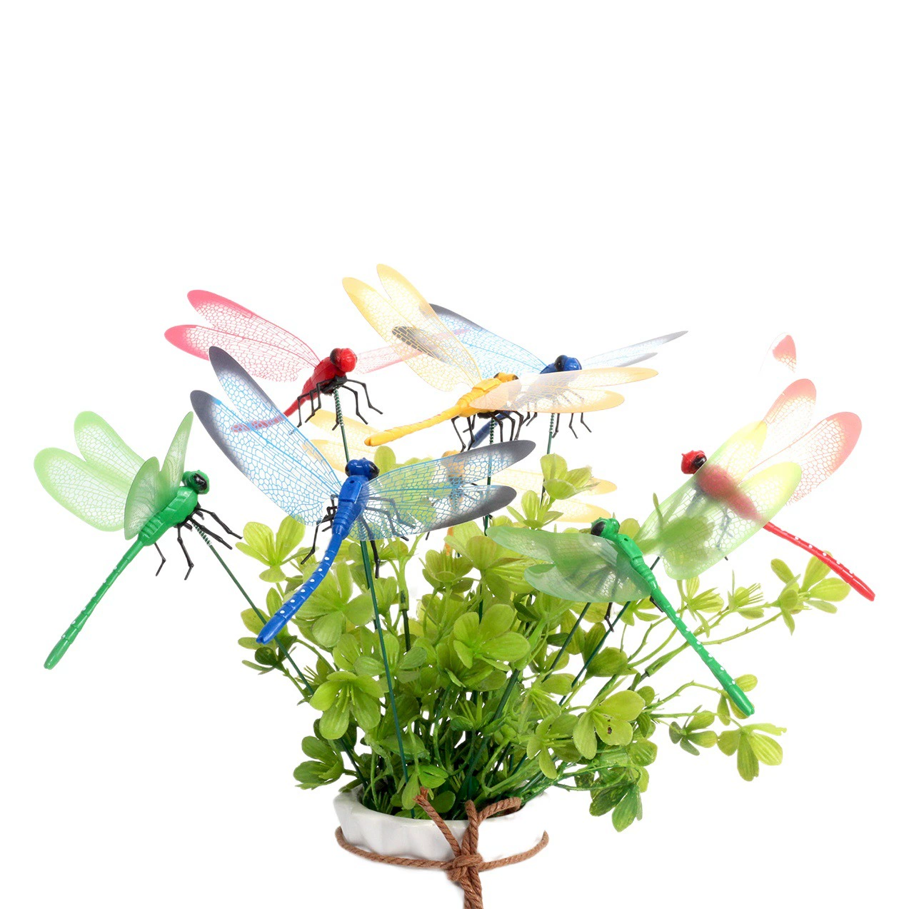 Оптовая продажа 14 см Стрекоза пластиковые творческие ремесла Моделирование стрекозы туристические достопримечательности Садоводство украшения трансграничная горячая распродажа